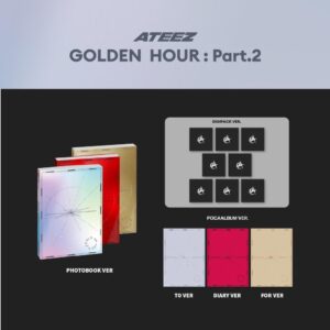 ATEEZ - 11TH MINI ALBUM GOLDEN HOUR : PART.2 PH版 三版合購 (韓國進口版)