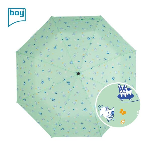 【德國boy】UPF50 輕量大傘面防風都市印象三折晴雨傘_ 法鬥趴趴go