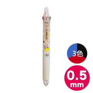 【日本正版授權】星之卡比 三色按鍵魔擦筆 0.5mm 日本製 擦擦原子筆/擦擦筆/極細魔擦筆 卡比之星/Kirby - 黃色款