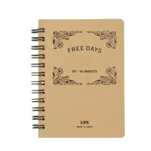 LIFE FREE DAYS B7 方眼筆記本  棕
