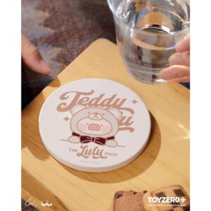 罐頭豬LuLu? Teddy LuLu 吸水杯墊 (米白色)
