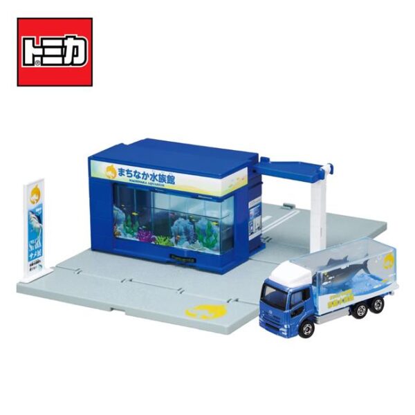 【日本正版授權】TOMICA 新城鎮 水族館 內附小車 城鎮系列/場景玩具 多美小汽車