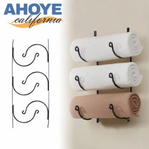 【AHOYE】壁掛浴室毛巾收納架
