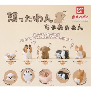 【日本正版授權】全套5款 生氣小狗公仔 扭蛋/轉蛋 生氣的狗/憤怒的狗 動物模型 745935