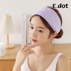 【E.dot】魔鬼氈洗臉美容束髮帶  紫色
