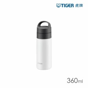 TIGER虎牌 手提輕量旋蓋雙層不鏽鋼保溫瓶360ml(MKB-T361) 珠光白