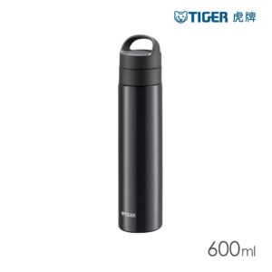 TIGER虎牌 手提輕量旋蓋雙層不鏽鋼保溫瓶600ml(MKB-T601) 珠光黑
