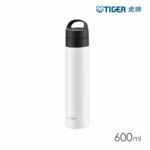 TIGER虎牌 手提輕量旋蓋雙層不鏽鋼保溫瓶600ml(MKB-T601) 珠光白