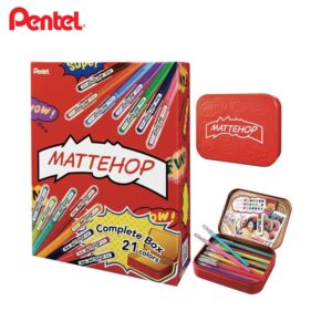 PENTEL MATTEHOP 繽紛高彩筆 限量21色鐵盒裝
