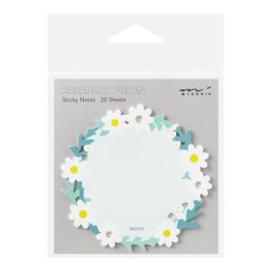 MIDORI 造型便條貼- 白花花圈