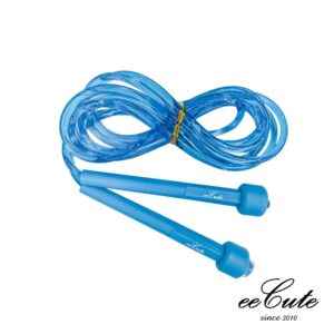 【eeCute】酷壹壹透明實心跳繩(國小專用)(藍/黃兩色可選)  藍色