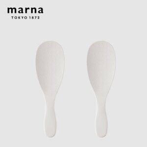 【日本Marna】日本製 極系列 極致薄型不沾黏加長款飯匙2入組(原廠總代理) 白色2入