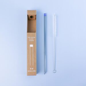 好玻 GOODGLAS | 雙色吸管單入組 _藍黑/直身款