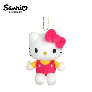 【日本正版授權】凱蒂貓 經典系列 玩偶吊飾 吊飾 娃娃/絨毛玩偶 Hello Kitty - 粉衣款