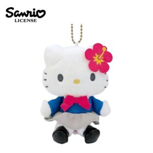 【日本正版授權】凱蒂貓 學院風系列 玩偶吊飾 吊飾 娃娃/絨毛玩偶 Hello Kitty - 藍衣灰裙款