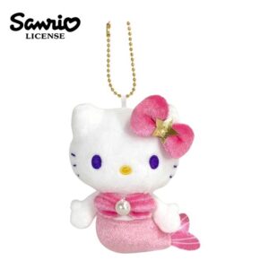 【日本正版授權】凱蒂貓 美人魚系列 玩偶吊飾 吊飾 娃娃/絨毛玩偶 Hello Kitty - 粉色款