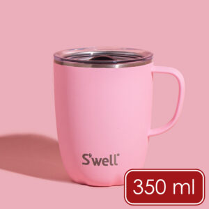 《S’well》Mug不鏽鋼滑蓋保溫馬克杯(櫻花粉350ml) | 保溫杯 保冷保冰杯 推蓋直飲杯 環保杯 便攜杯 咖啡杯 隨行杯