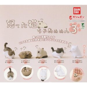 【日本正版授權】全套5款 憤怒的貓 P3 扭蛋/轉蛋 775796 公仔 氣死貓了/生氣的貓/黑白貓/白貓 動物模型