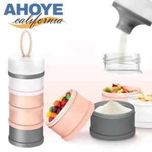【AHOYE】日系分層可拆定量奶粉罐 (奶粉分裝盒 密封罐 收納罐 攜帶盒)