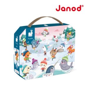 【Janod】厚片拼圖-雪地派對 36pcs