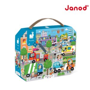 【Janod】厚片拼圖-忙碌城市36pcs