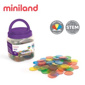 【miniland】半透明/透光多用彩色圓片200入