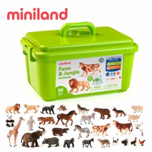【miniland】大尺寸動物星球30件組(含收納盒)