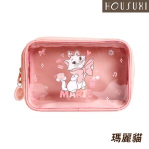 【HOUSUXI舒希】迪士尼系列-透明萬用收納包-A3(四款任選) 瑪麗貓
