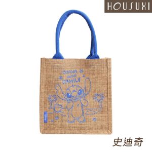 【HOUSUXI舒希】迪士尼系列-刺繡麻布袋-A3(5款任選)  史迪奇