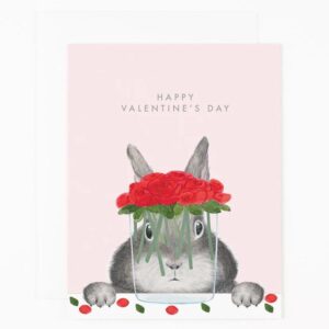 【 Dear Hancock 】Bunny with Roses 愛情卡 #gc_412