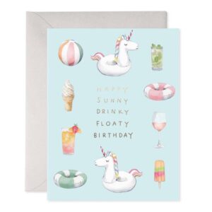 【 E.Frances 】Pool Party Birthday Card 生日卡 #BD320