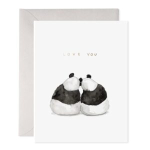 【 E.Frances 】Panda Pair Greeting Card 愛情卡 #JB366