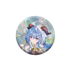 【正版授權】原神 主題系列 燙金金屬徽章 圓形徽章 胸章/馬口鐵徽章 米哈遊/miHoYo - 甘雨