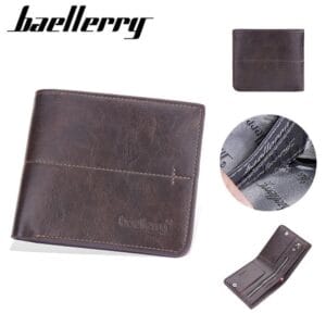 【Baellerry 佰利瑞】6卡雙開暗格長拉鏈零錢男用短夾(D3242)_19075 _咖啡x橫款