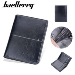 【Baellerry 佰利瑞】6卡雙開暗格長拉鏈零錢男用短夾(D3242)_19075 _黑色x直款