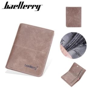 【Baellerry 佰利瑞】6卡雙開暗格長拉鏈零錢男用短夾(D3242)_19075 _棕色x直款