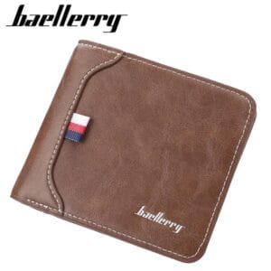 【Baellerry 佰利瑞】8卡輕商務大容量三折對開男用短夾(D1308)_60070 _深咖